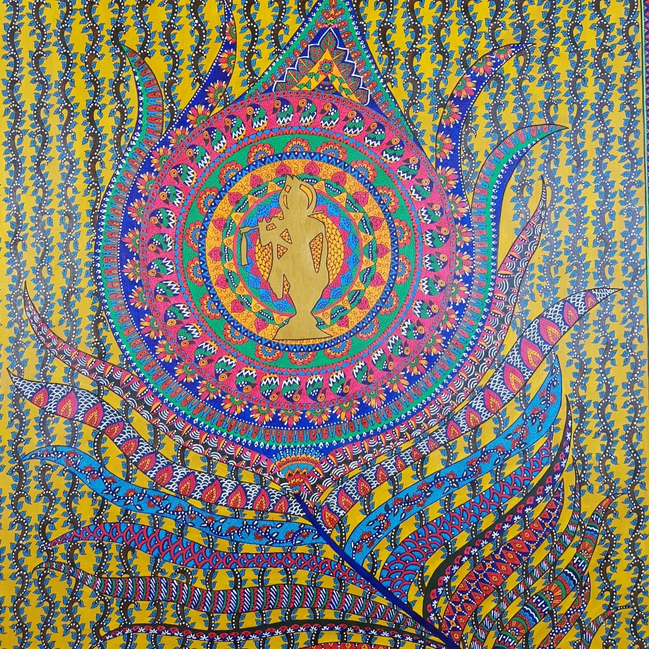 Uchaan Arts : Peacock Mandala Art