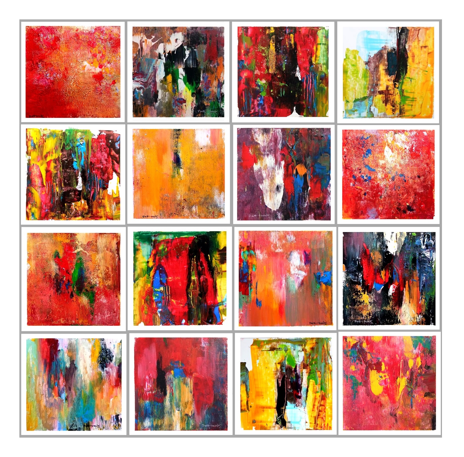 Balancing act of colors (set of 16)