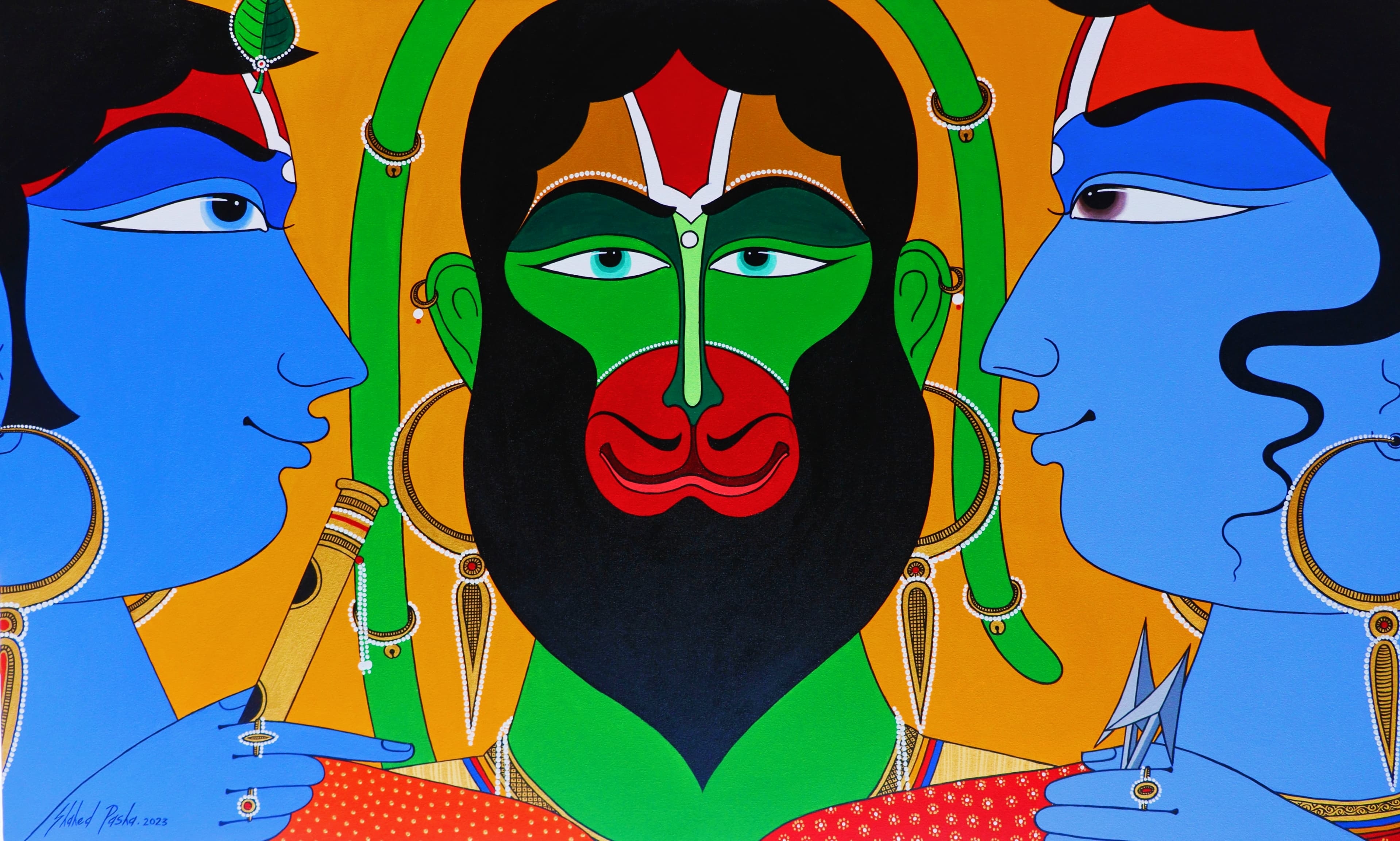 Rama, Krishna & Hanuman